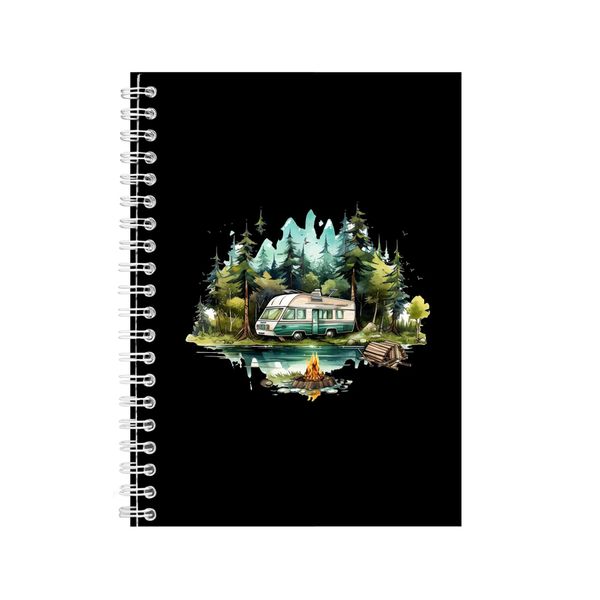 Lake A5 Notebook Spiral and Lined Outdoor Camping Graphic Notepad Gift 163