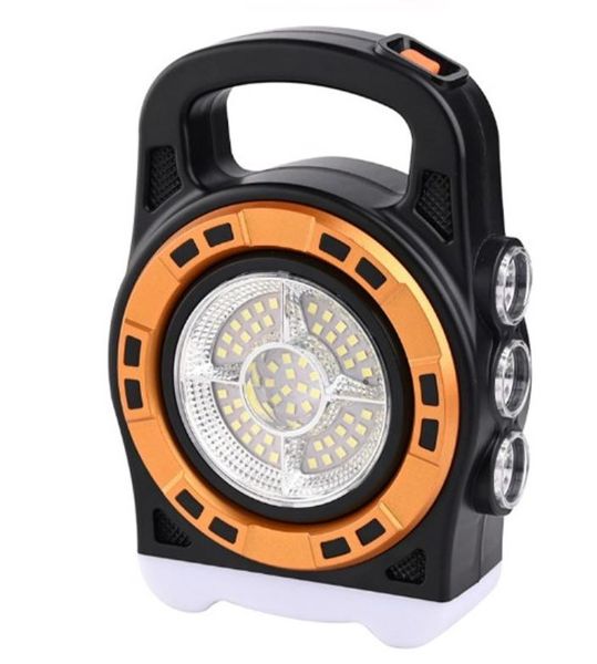 20W Solar Powered Portable LED Light With 3 Light Sources and USB Charging