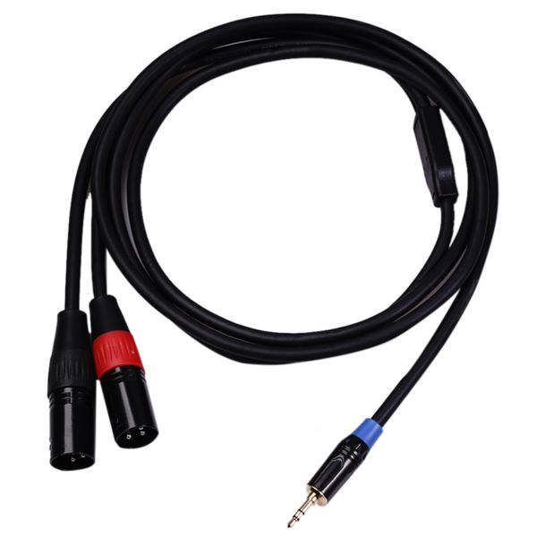 Hifi 3.5mm to 2 XLR Male Cable High Quality Stereo to Xlr Cable, 2M