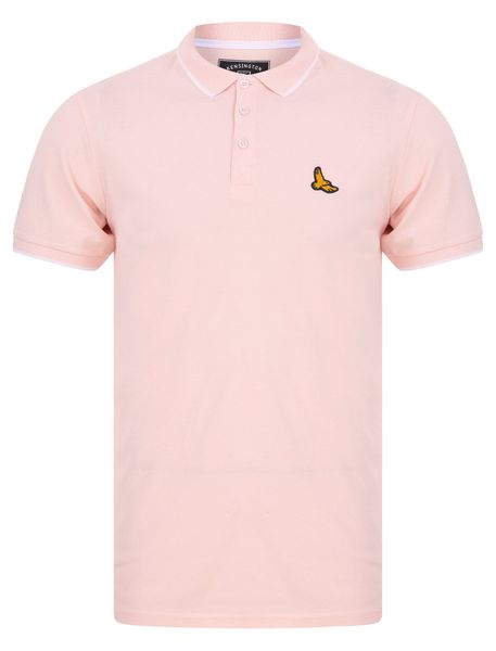 Tokyo Laundry Mens - Stenhouse Cotton Pique Polo Shirt in Blushing Pink (Parallel Import)