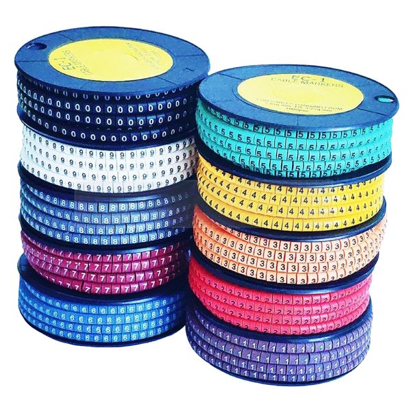 Tool DIY 350pc Mini Wire Cable Insulated Label Marker Tags Set of 10 (EC-3)