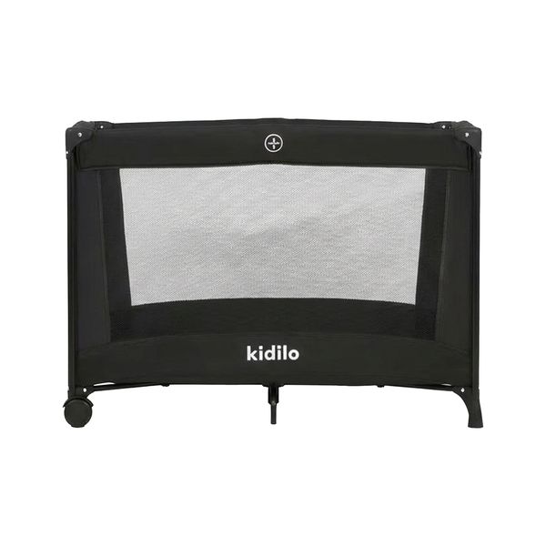 Kidilo Baby MP601 Easy Fold Travel Cot - Black