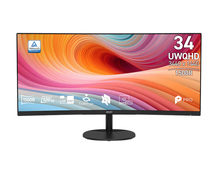 MSI PRO MP341CQ E12 34" UWQHD Curved Monitor 120Hz Black