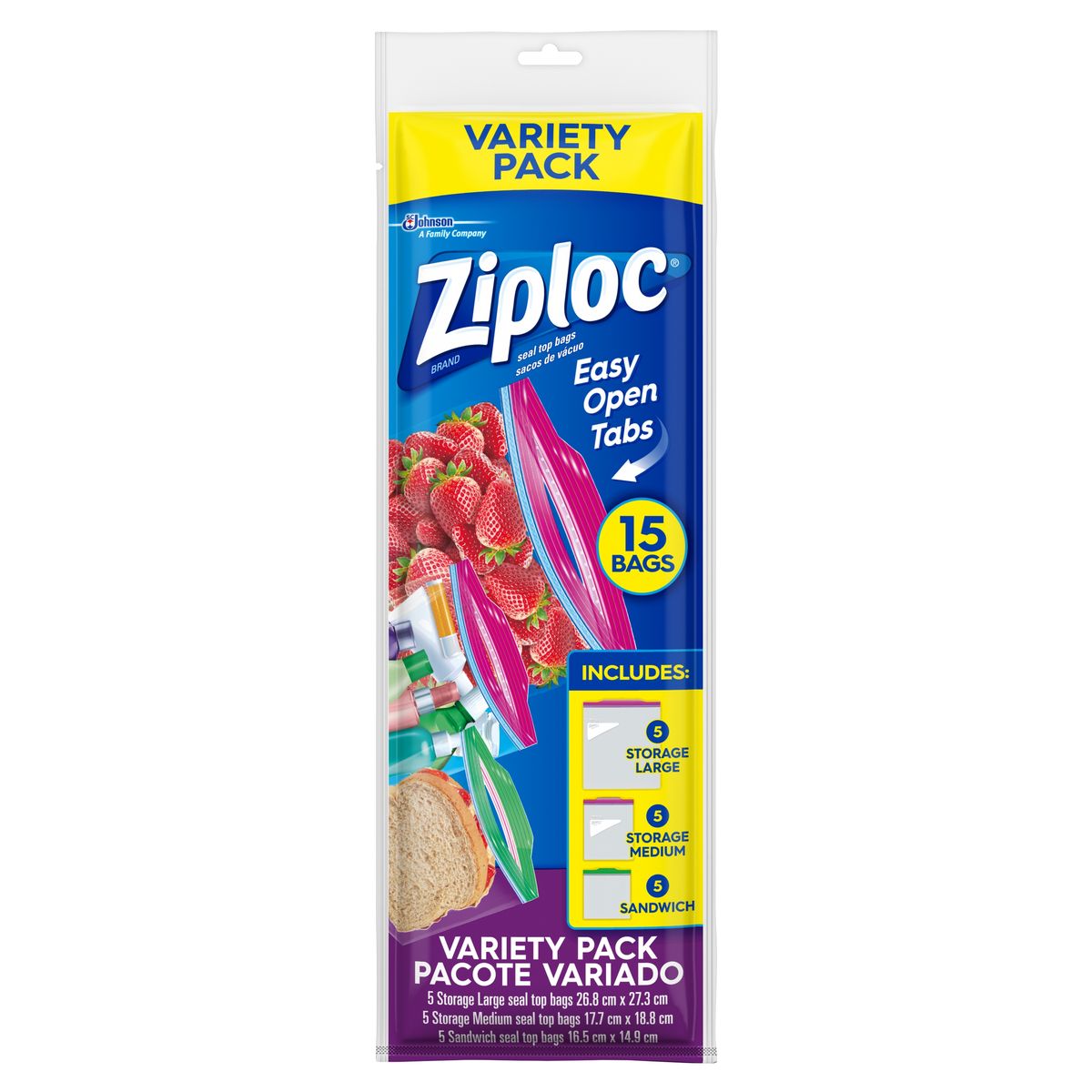 Ziploc Variety Bags 15's Shop Today. Get it Tomorrow!