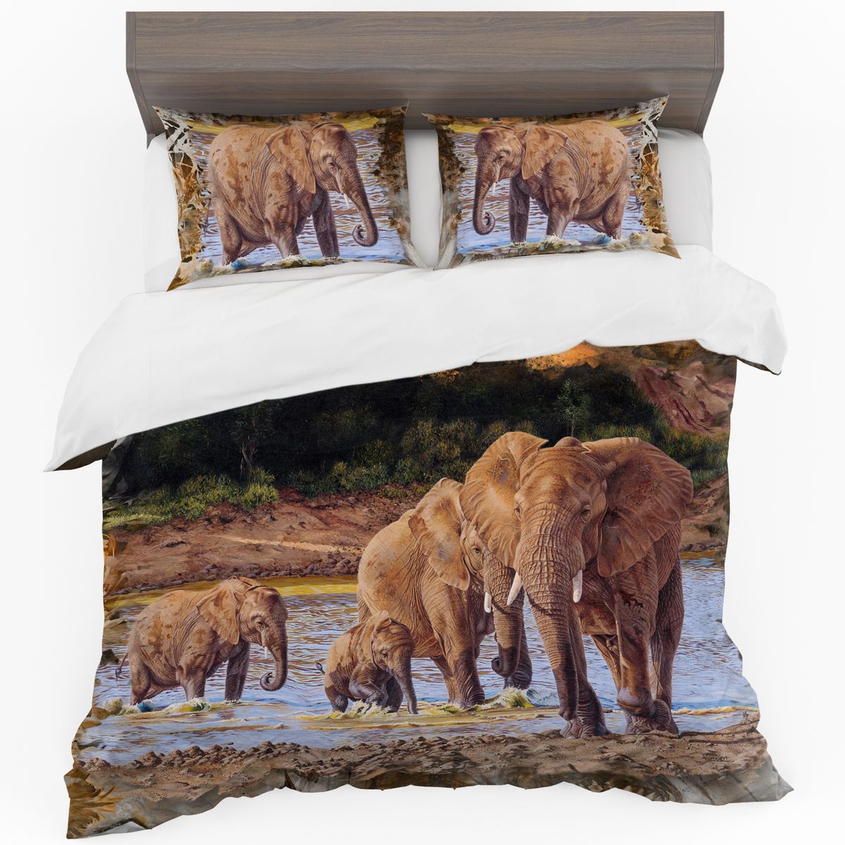 Elephants Duvet Cover Set By Delene Lambert Shop Today. Get it