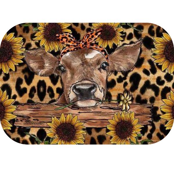 Sunflower Cow Printed Mouse Pad