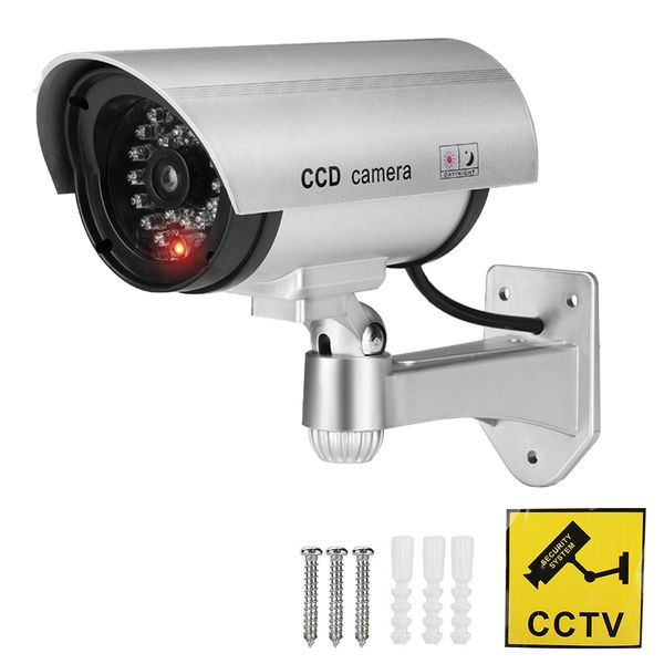 Dummy Fake Security Camera, Solar Powered Fake Security Camera