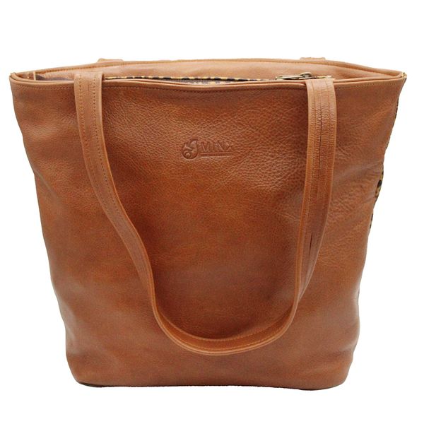 Minx Genuine Leather Cheetah India Shopper Bag