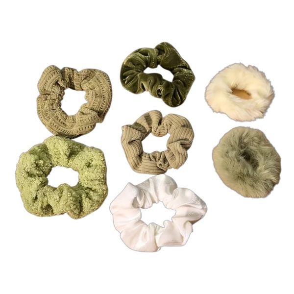 7-Pack Velvet &amp; Plush Hair Scrunchies