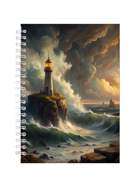 Stormy Lighthouse 1 Gift Idea Writing Book Notepad Notebook A4 504