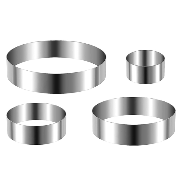 Cake Ring Set 4/6/8/10 Inch Biscuit Cutter Circle Cookie Cutters