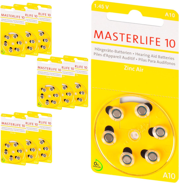 MASTERLIFE Size: 10 Batteries-(Box of 60)