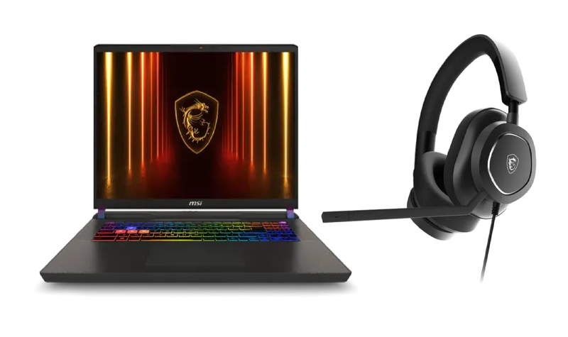 MSI Vector 16 HX AI Ryzen 9 RTX 5070 48GB RAM/1TB SSD Laptop + CS Headset