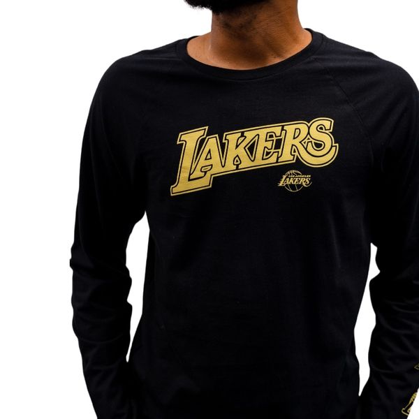NBA Men's LA Lakers Key Long Sleeve Shirt - Black