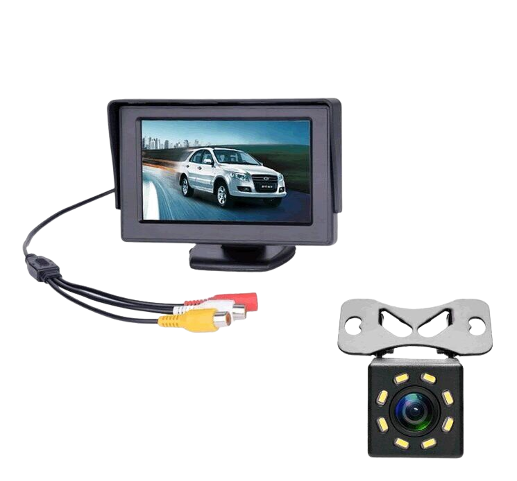 4.3 Inch TFT LCD Car Monitor With Universal 8 LED Rear View Reverse ...