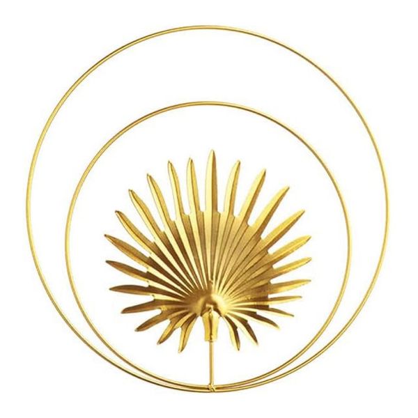 Decor Ginkgo Gold Leaf Wall Decoration Round - 28cm - Petals