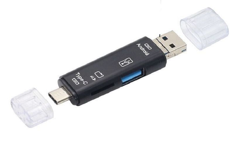 Portable 3 in 1 Multi-Function Type-C USB OTG Adapter TF Card Reader