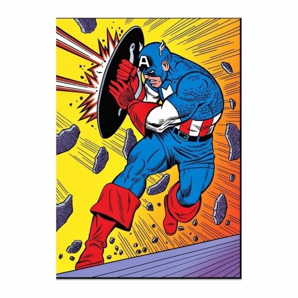 Captain America VS Bullets Poster - A1