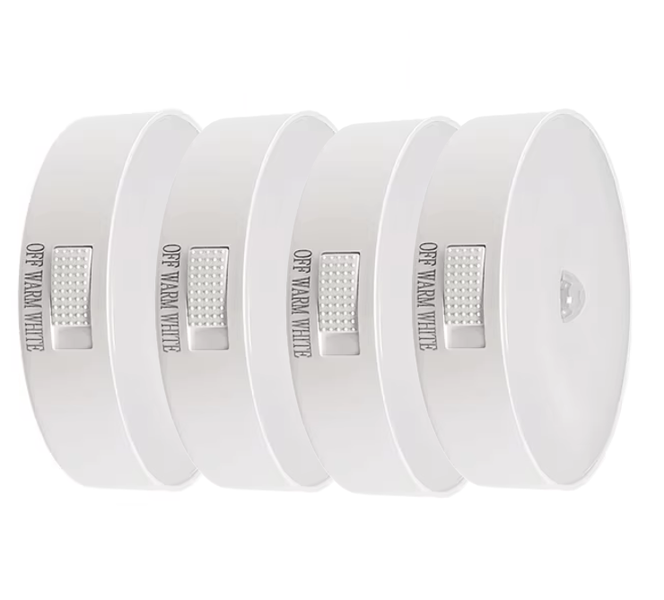 4 x IPSTYLE Two Color Motion Sensor Night Light Warm White In One LED Light