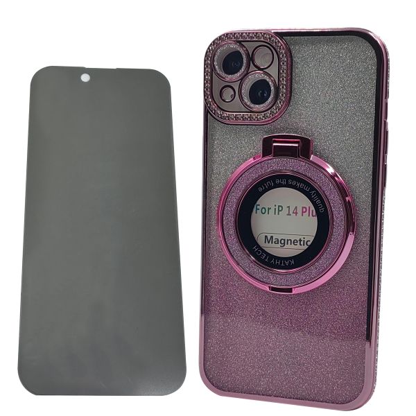 Compatible with iPhone 15Plus Case with Glass Screen Protector