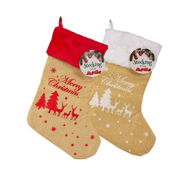 Xmas Dress Up Stocking Woven 42cm (Pack of 2)
