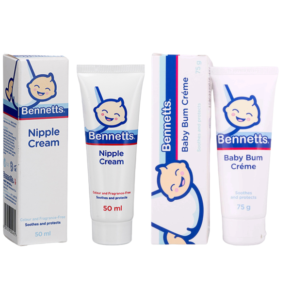 Bennetts Baby Bum Cream 75g &amp; Nipple Cream 50ml Set