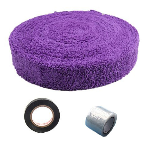 Badminton Grip With Seal Tape Base Film Microfiber Band 10M Purple