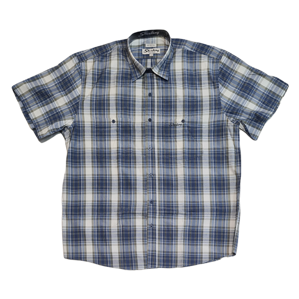 Check Shirt Black- White - Blue - Beige image