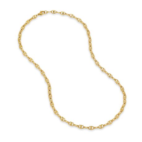 Steel My Heart Waterproof Textured Gucci Link Stainless Steel Necklace Image