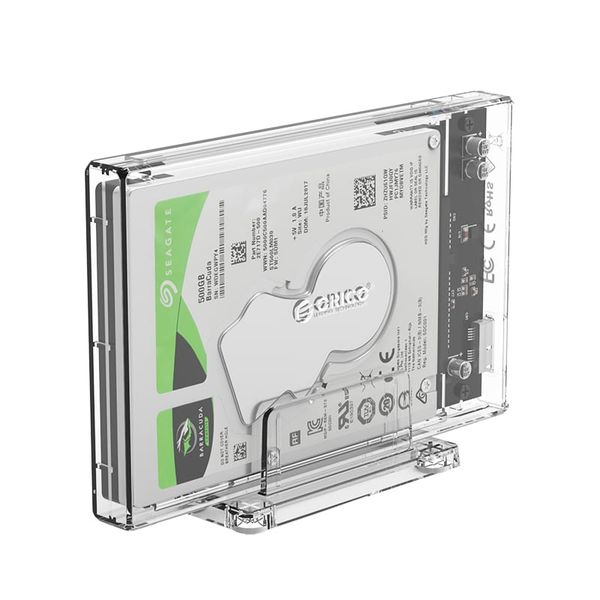 Orico 2.5" USB3.0 External Hard Drive Enclosure - Transparent