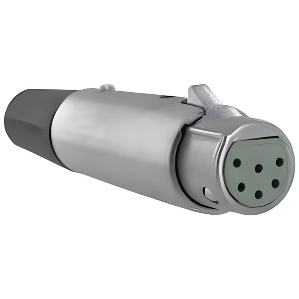 XLR-A6F 6-Pin Inline Female XLR Cable Connector with Screw Clamp