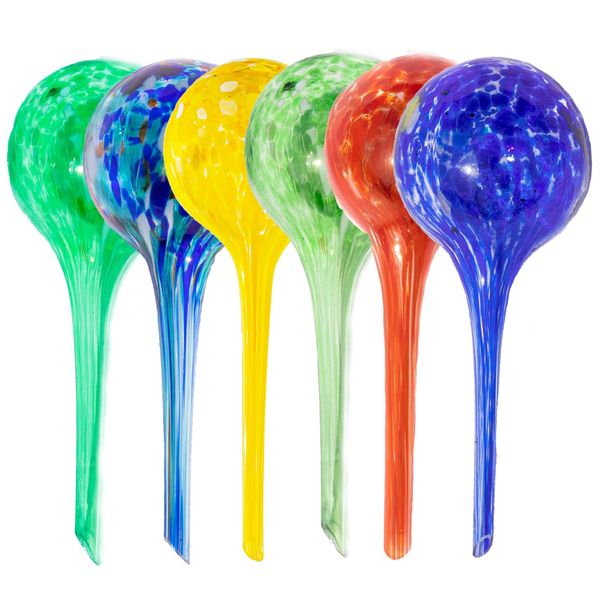 6Pcs Plant Watering Globes Glass Self-Watering Bulbs Indoor Outdoor Plants