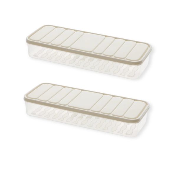 2 Piece Refrigerator Food Storage Container with Lid Seal Crisper Storage Box