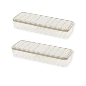 2 Piece Refrigerator Food Storage Container with Lid Seal Crisper ...