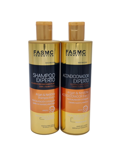 Essentials Fasmc 8 in 1 Argan &amp; Keratin Shampoo &amp; Conditioner 500ml