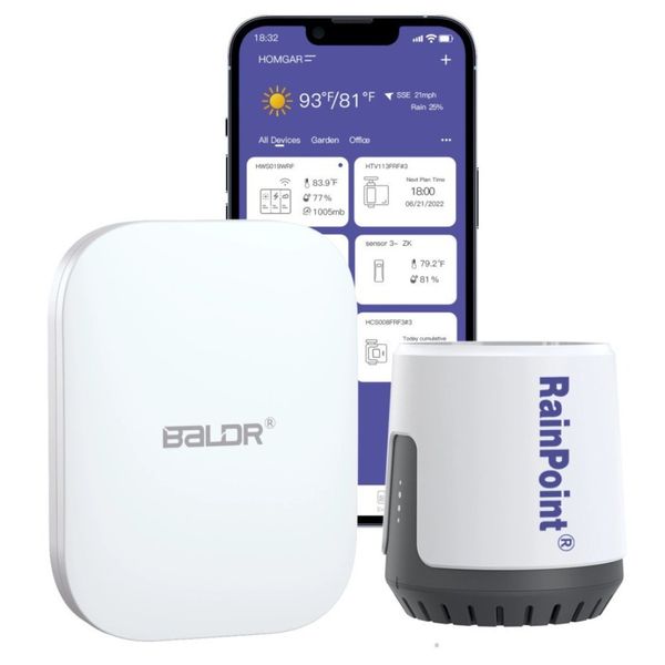 Wireless smart rain gauge with accurate monitoring via app