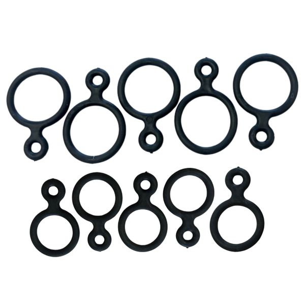 10-piece Rubber Hook Keeper for securing Fishing hooks (5 Large + 5 Small)