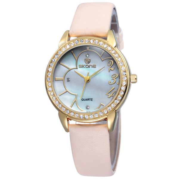 Skone Carol Diamante Gold Ladies Watch With Crea image