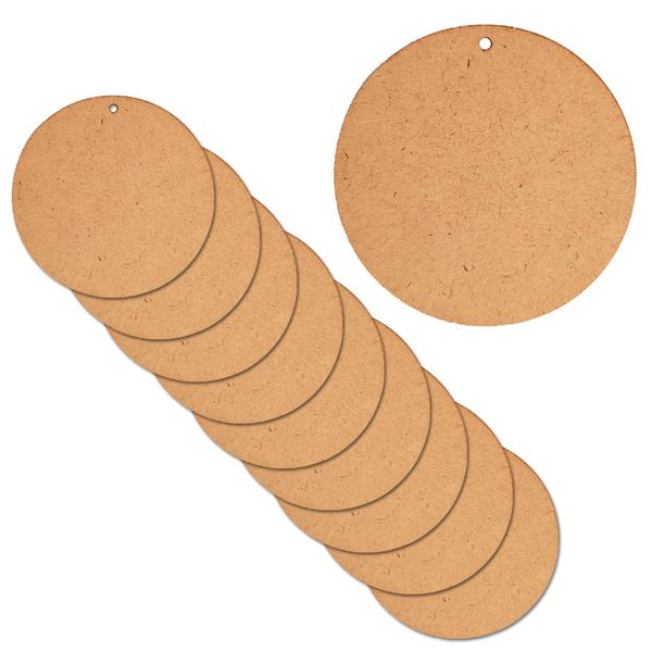 Wooden MDF 6cm Blank Round Keyring