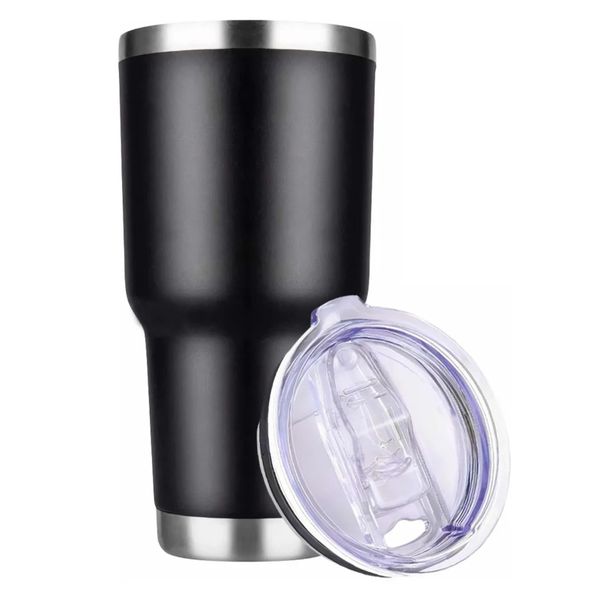 Black Double Walled Insulated Mug Portable For Camping