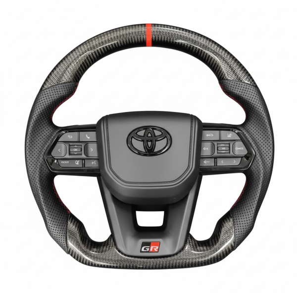 Genuinne Carbon Fiber Lc300 Steering Wheel Compatible With Toyota