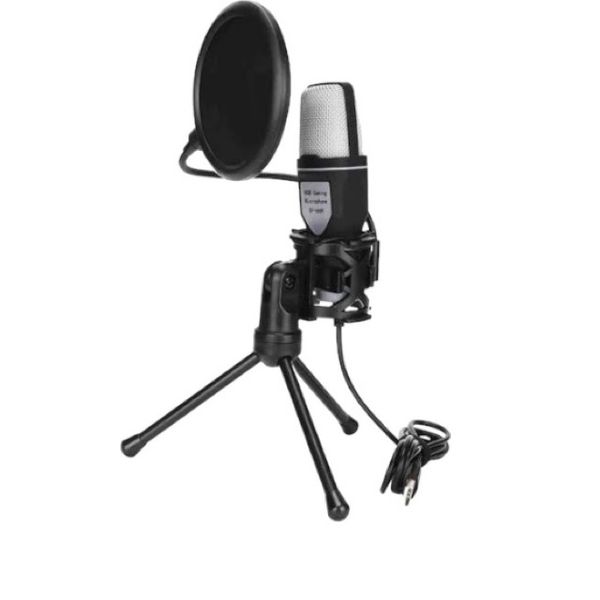 360 Degree Rotating USB Microphone Gaming Microphone with Wind