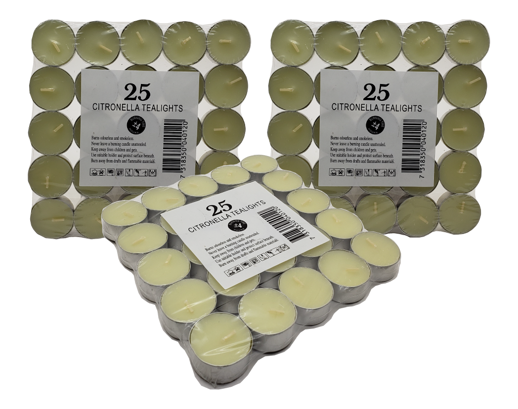 Citronella Tealight Candles 25 Pack x3 set Shop Today. Get it