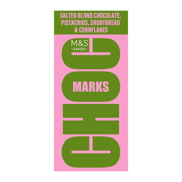 M&amp;S Salted Blond, Pistachios, Shortbread &amp; Cornflakes Chocolate 180g