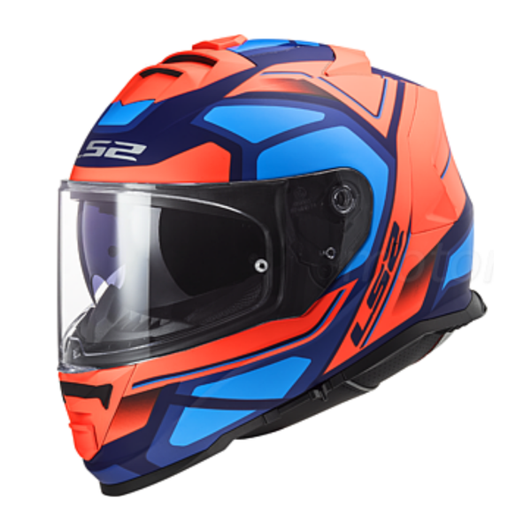 LS2 FF800 Storm Racer Matt Titanium/Flo Orange Helmet