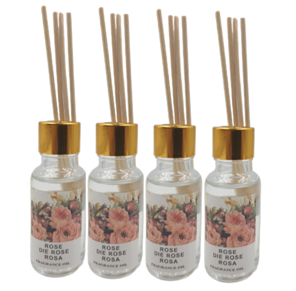 Set of 4 Aroma Fragrance Reed Diffuser - Rose