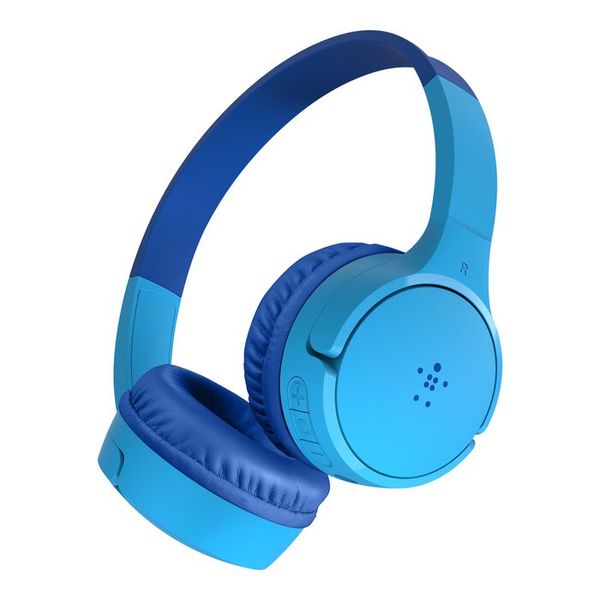 Belkin SoundForm Mini Kids Wireless Headphones with Built-In Microphone, 30H of Playback Time, &amp; Fun Stickers - Over-Ear Headsets for Online Learning,