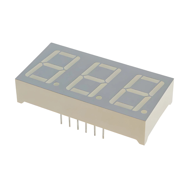 BA56-12SRWA Triple Digit 7-Segment LED Display 0.56" Bright Red 12,000 cd