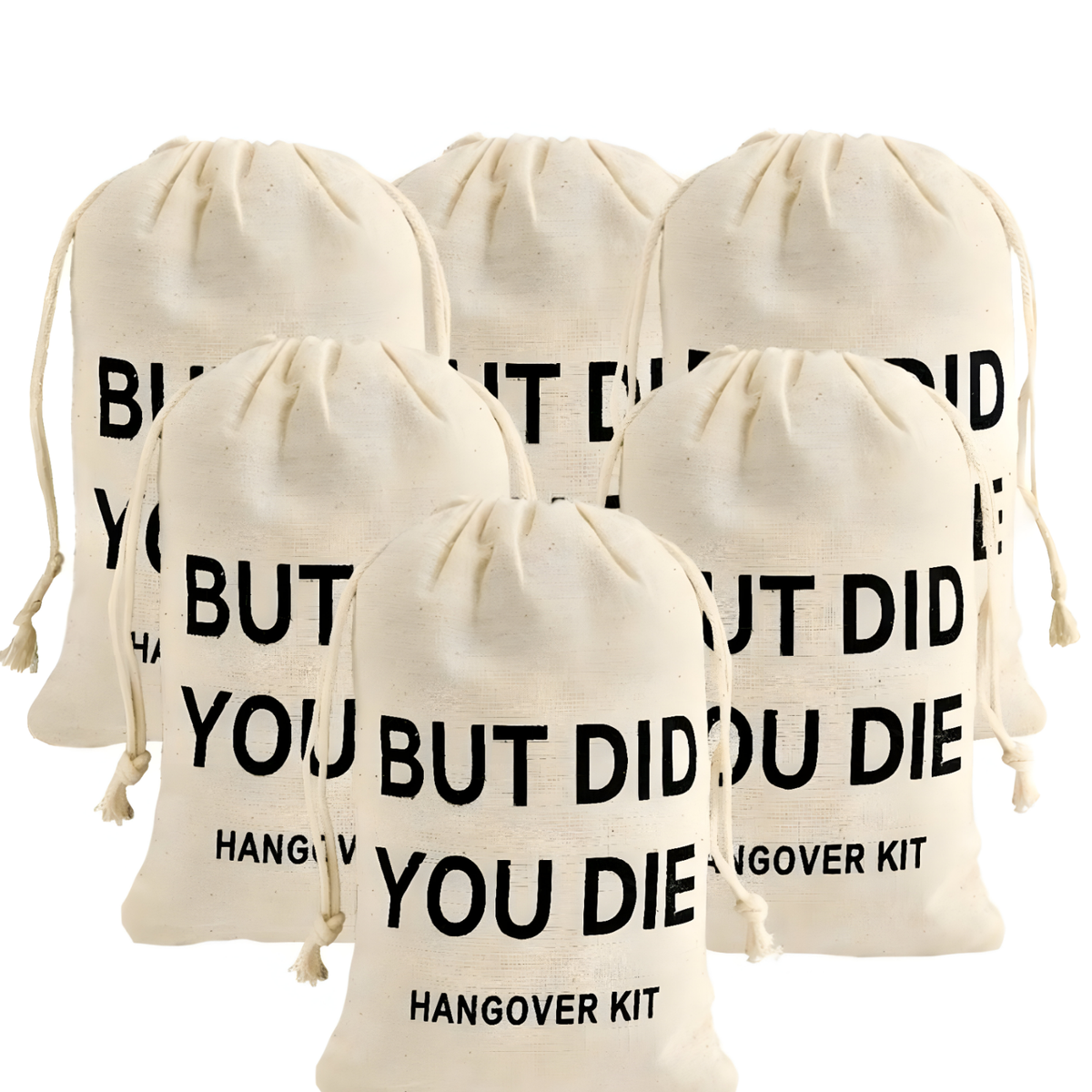 6 piece Hangover Gift Bags for Parties & Weddings