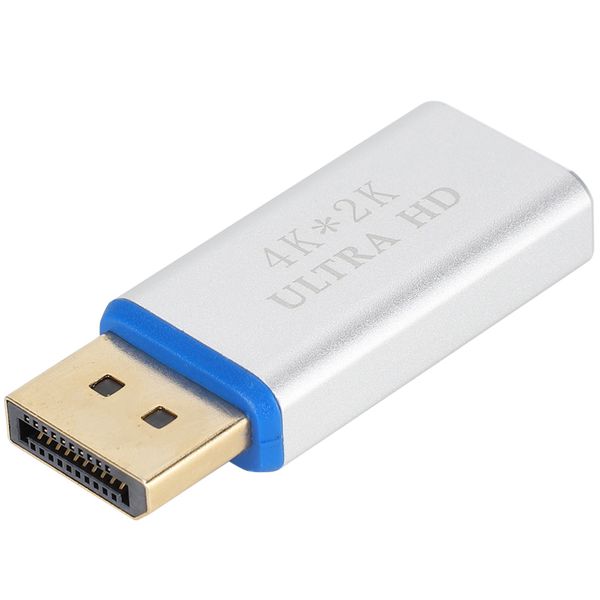 DP to HDMI Adapter - 4K Ultra HD (Silver Blue)